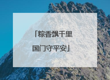 粽香飘千里 国门守平安